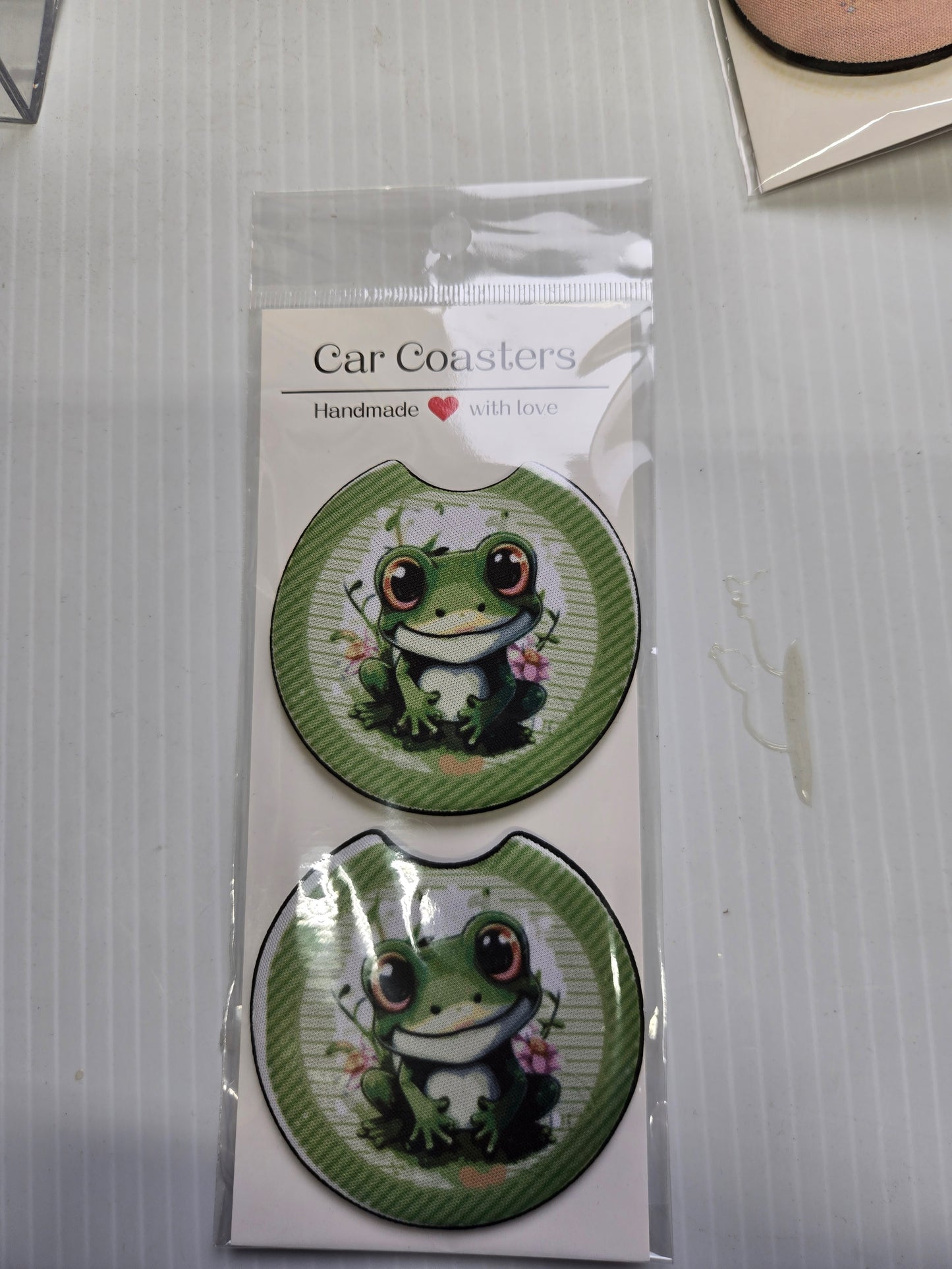 Car Coaster- Frog Green
