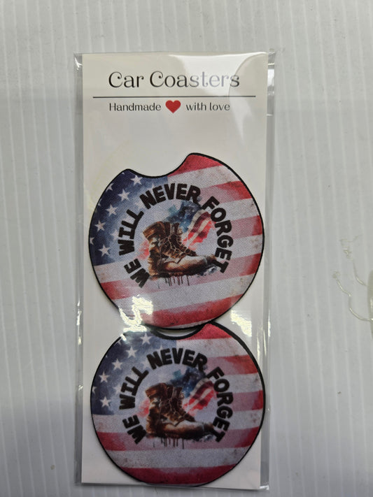 Car Coaster- We Will Never Forget Firefighter