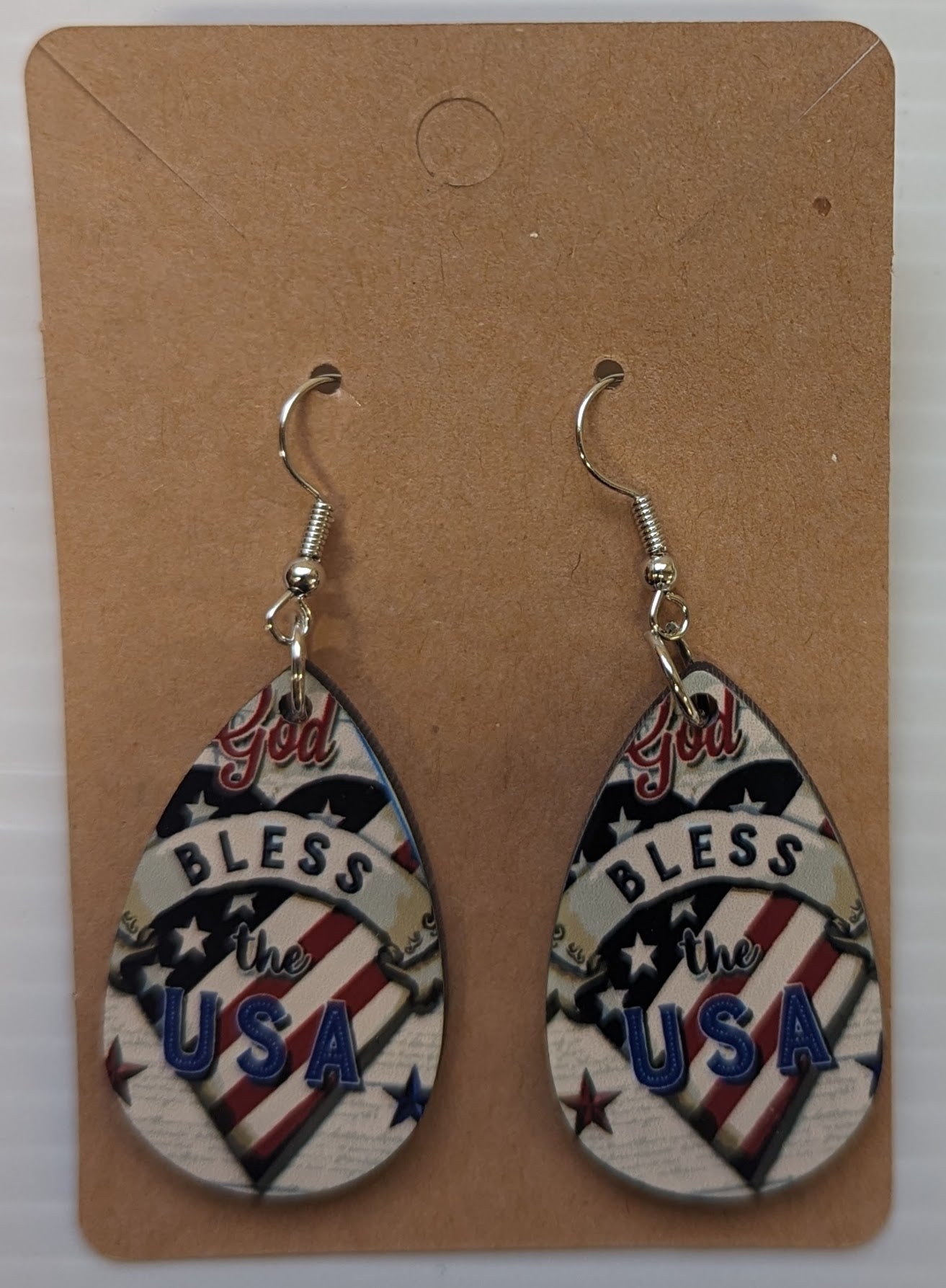 God Bless  the USA Earrings