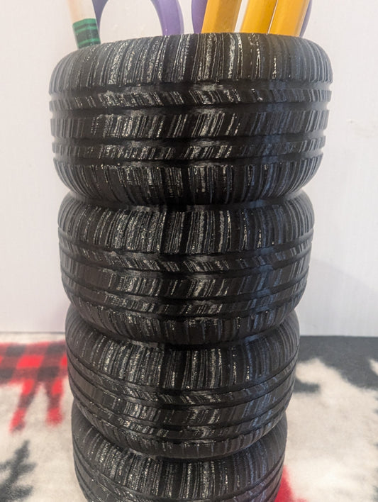 Pen Pencile Desk Holder Tire Tread