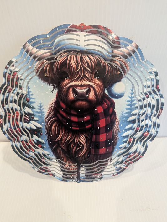 Winter Cow long Horn Wind Spinner