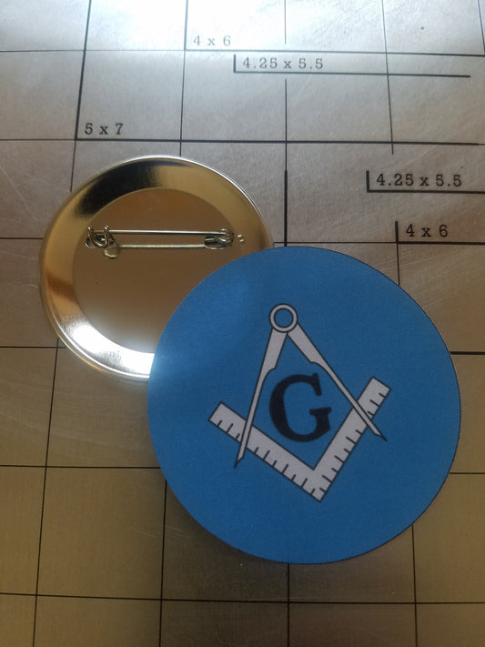 Free Mason 2.5 Button pin