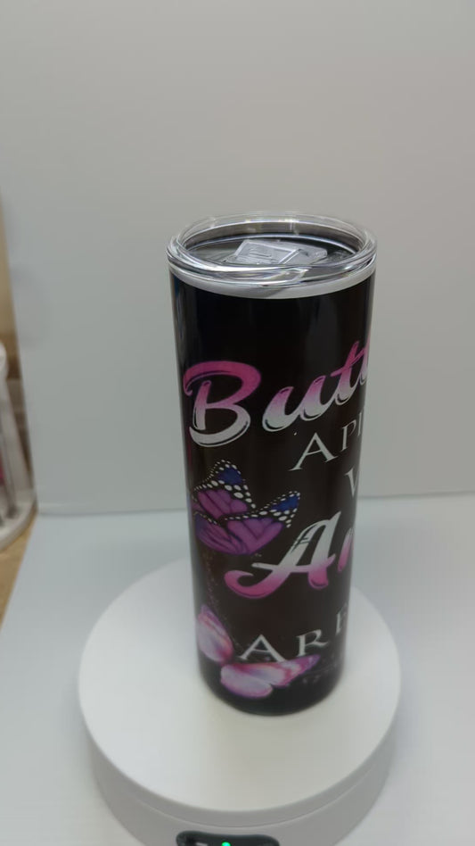 Twenty OZ Tumbler Butterflies