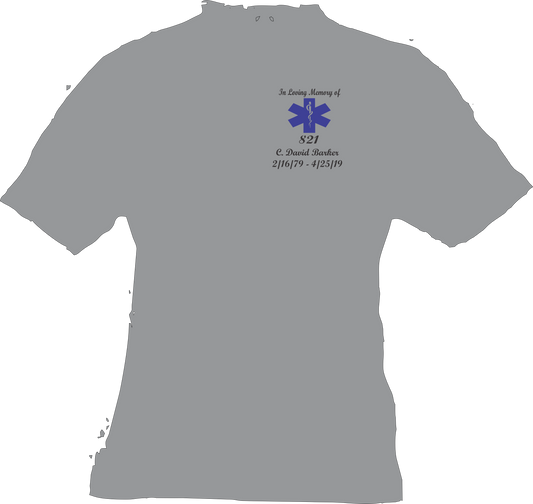 Dave Barker T shirt front