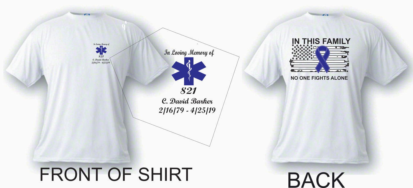 Dave Barker In Loving Memory of T Shirt