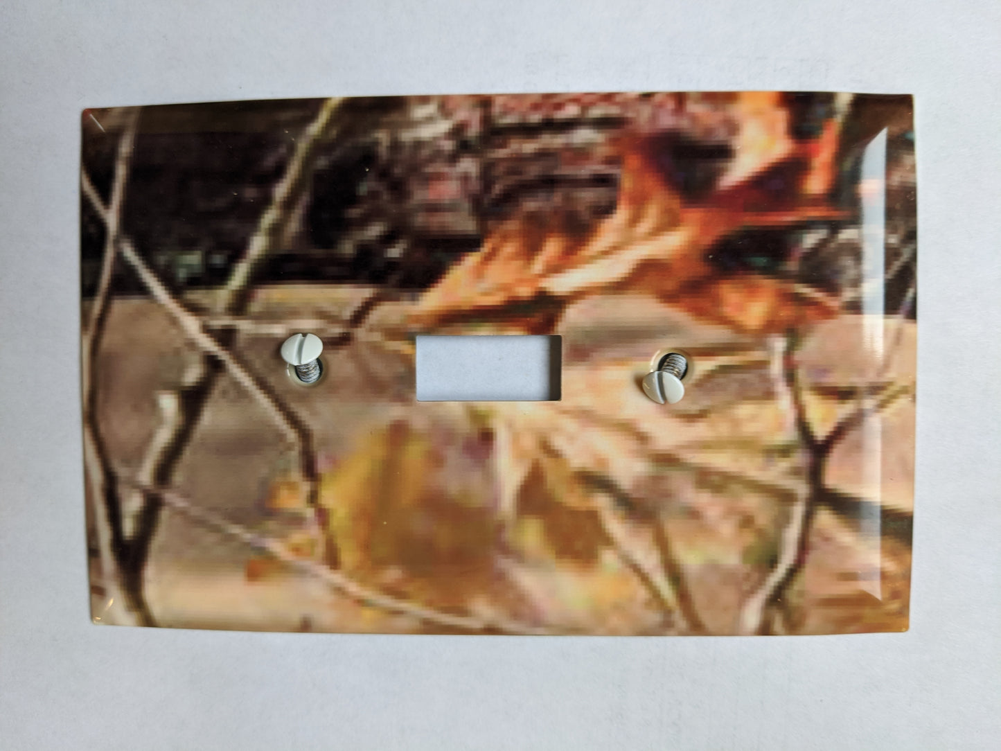 Camo Tree Leaves Single LIGHT SWITCH PLATE COVER ROOM DECOR Custom Made
