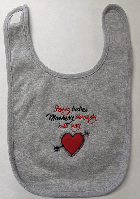 Babby Bib Sorry Ladies Mom Grey