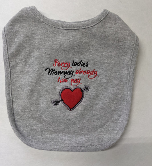 Babby Bib Sorry Ladies Mom Grey