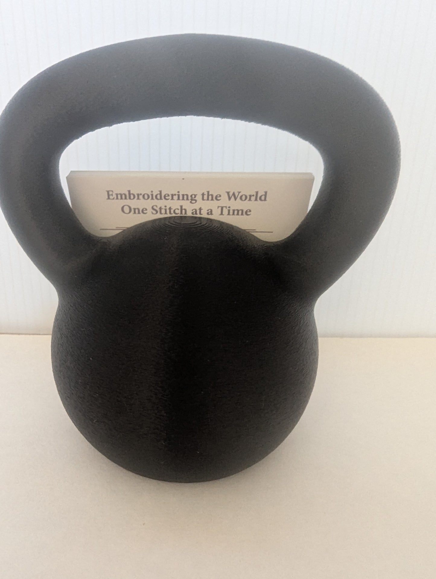 Kettlebell Business Card Holder 35LB | Personalized Gym Desk Accessory | Personal Trainer Gift | 3D Printed Fitness Decor for Coach or Chiropractor
