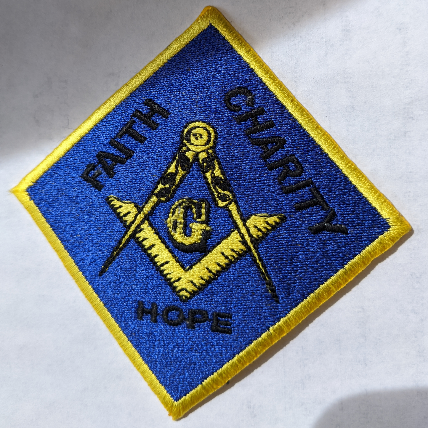 Freemason Patch Faith Hope Charity