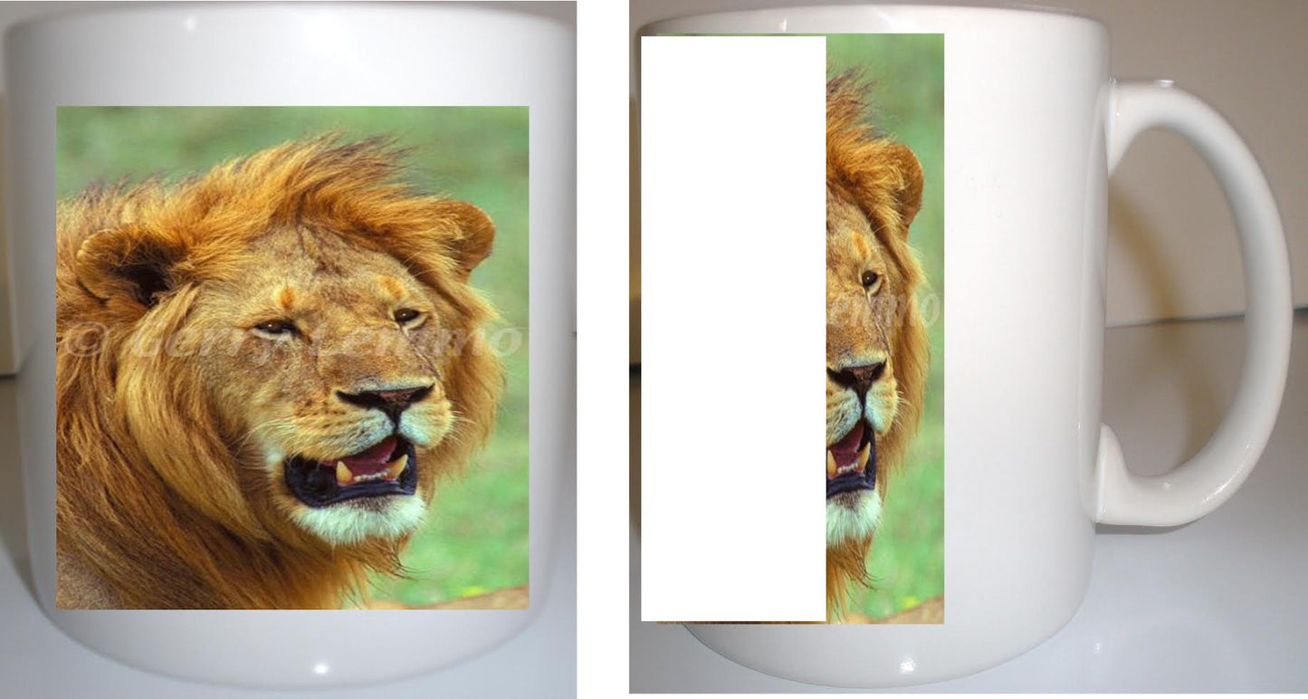 African Lion 12 oz Coffee Mug
