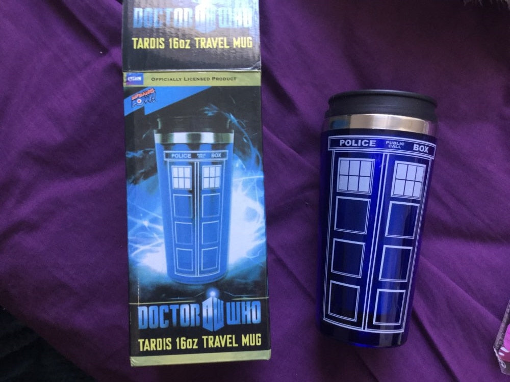 Doctor Dr. Who Tardis Coffee Bottle With Lid Coffee Cup Stainless Steel Thermos Interior Bottles 450ml Creative Gifts Fast Post