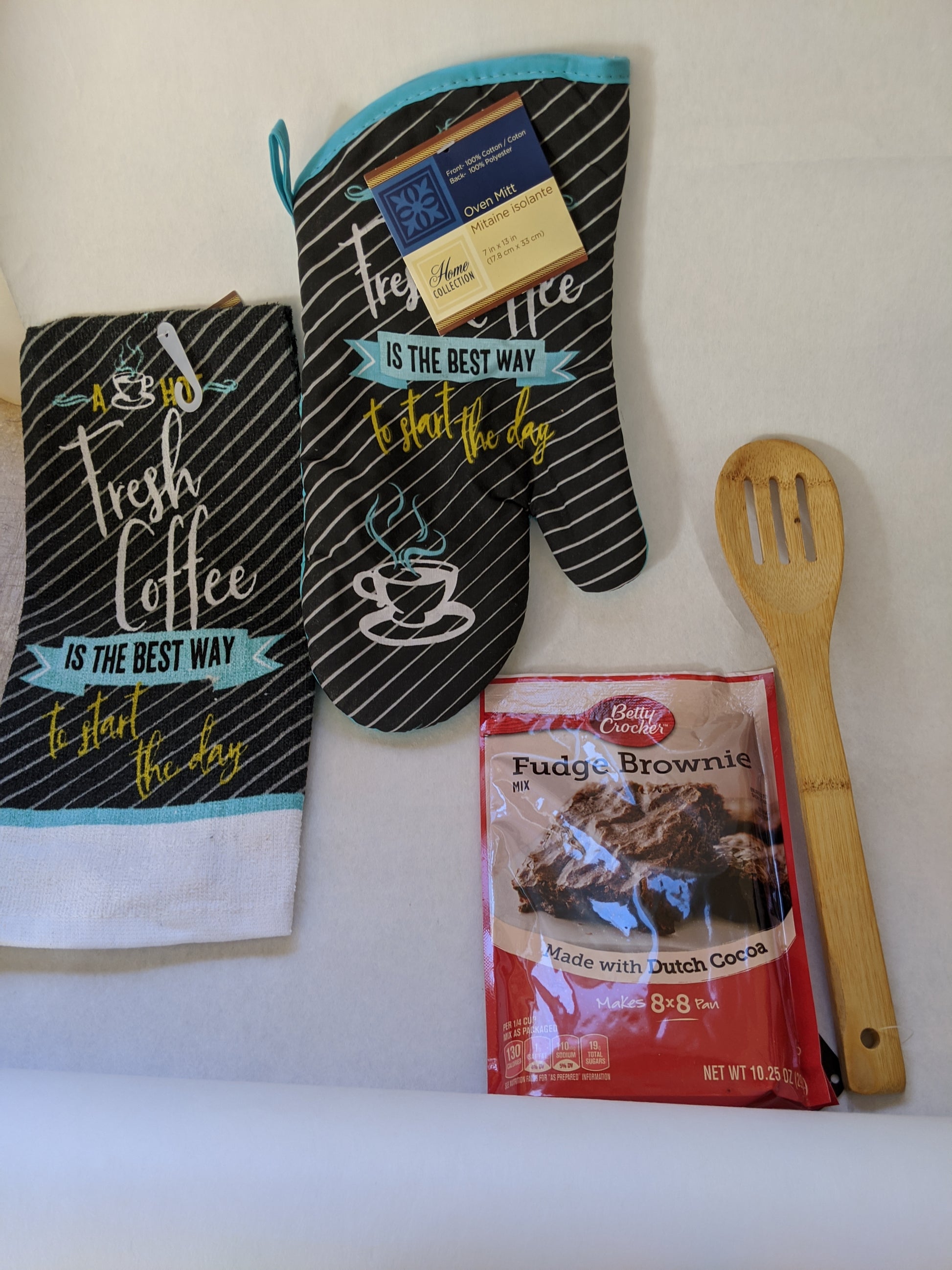 Oven Mit Gift Set spoon, fudge brownie hand towel