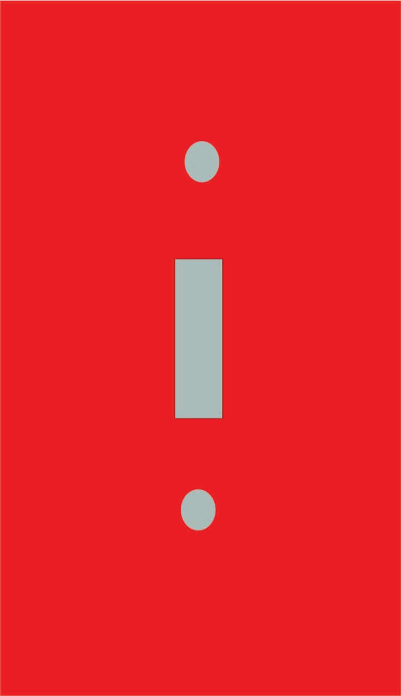 RED Single LIGHT SWITCH PLATE COVER ROOM DECOR Custom Made New