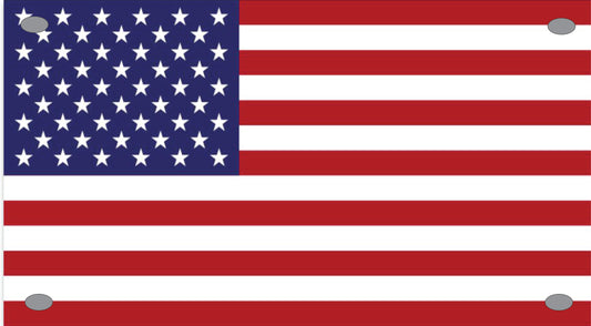 US Flag Custom Made License Plate