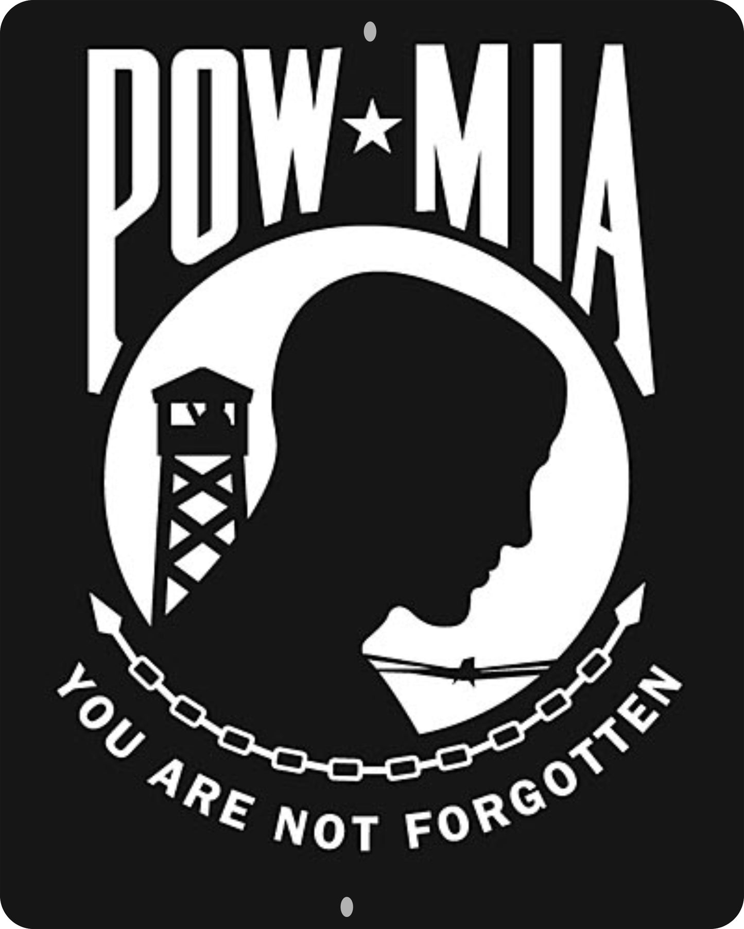 POW*MIA 8 X 10 CUSTOM MADE SIGN